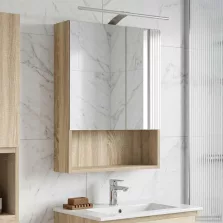   vidaXL Fürdőszobai tükörszekrény Sonoma tölgy 50 x 14,5 x 70 cm