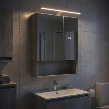   vidaXL Fürdőszobai tükörszekrény Beton Szürke 50 x 14,5 x 70 cm