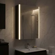   vidaXL Fürdőszobai tükörszekrény Fekete tölgy 33 x 11,5 x 50 cm