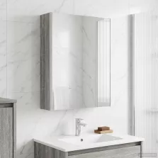   vidaXL Fürdőszobai tükörszekrény Szürke Sonoma 53,5 x 15,5 x 70 cm