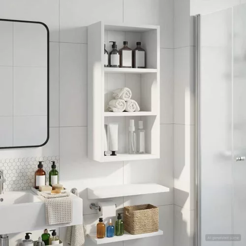 vidaXL Fürdőszobai faliszekrény Fehér 30 x 16 x 62,5 cm Mérnöki fa