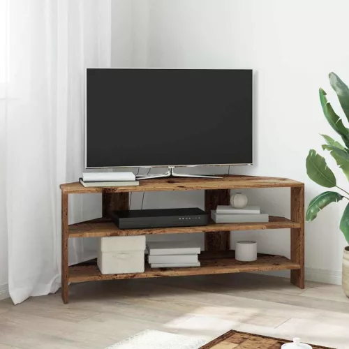 vidaXL SarokTVSzekrény Öreg fa 102x40,5x45cm Faanyag