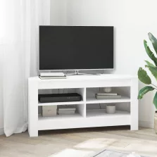 vidaXL SarokTVSzekrény Fehér 102 x 40,5 x 45 cm Faanyag