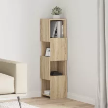 vidaXL Sarokszekrény Sonoma tölgy 25,5x25x102cm Faanyag