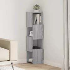 vidaXL Sarokszekrény Szürke Sonoma 25,5x25x102cm Faanyag