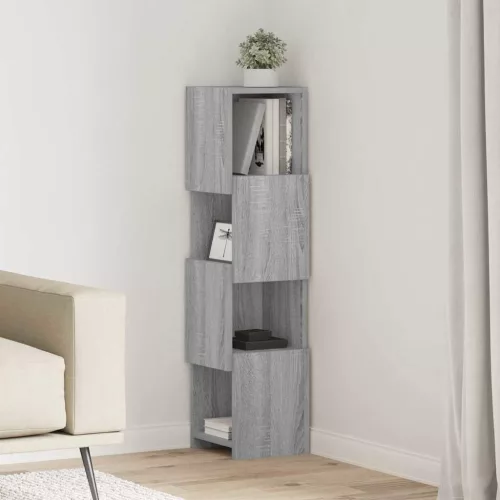 vidaXL Sarokszekrény Szürke Sonoma 25,5x25x102cm Faanyag