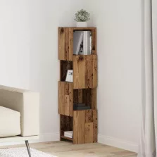 vidaXL Sarokszekrény Öreg fa 25,5x25x102cm Faanyag