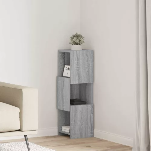 vidaXL Sarokszekrény Fehér 25,5x25x80cm Faanyag