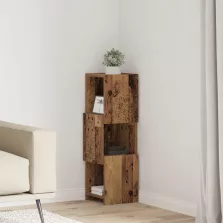 vidaXL Sarokszekrény Fehér 25,5x25x80cm Faanyag