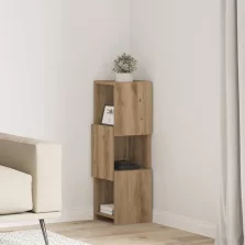 vidaXL Sarokszekrény Fehér 25,5x25x80cm Faanyag