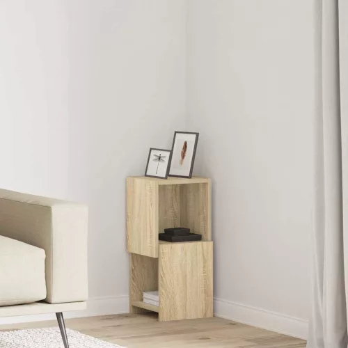 vidaXL Sarokszekrény Fehér 25,5x25x55cm Faanyag