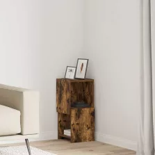 vidaXL Sarokszekrény Fehér 25,5x25x55cm Faanyag