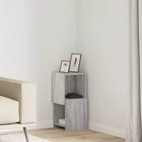 vidaXL Sarokszekrény Fehér 25,5x25x55cm Faanyag