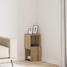 vidaXL Sarokszekrény Fehér 25,5x25x55cm Faanyag