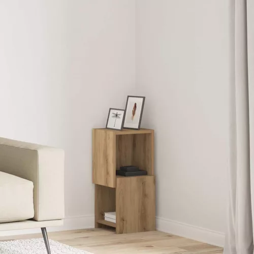 vidaXL Sarokszekrény Fehér 25,5x25x55cm Faanyag