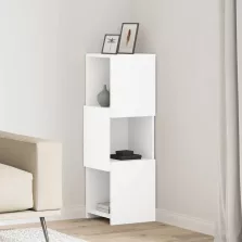 vidaXL Sarokszekrény Fehér 30,5x30x95cm Faanyag
