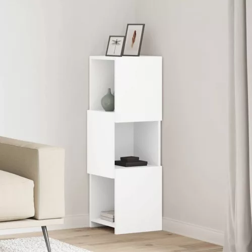 vidaXL Sarokszekrény Fehér 30,5x30x95cm Faanyag