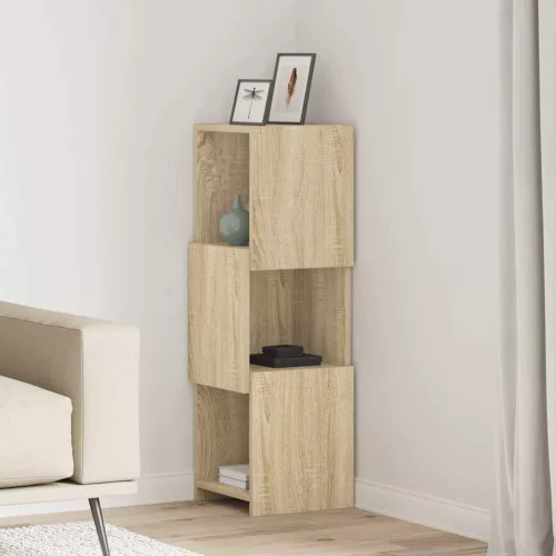 vidaXL Sarokszekrény Fehér 30,5x30x95cm Faanyag