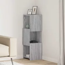 vidaXL Sarokszekrény Fehér 30,5x30x95cm Faanyag