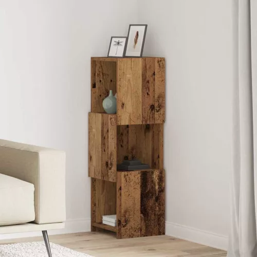 vidaXL Sarokszekrény Fehér 30,5x30x95cm Faanyag