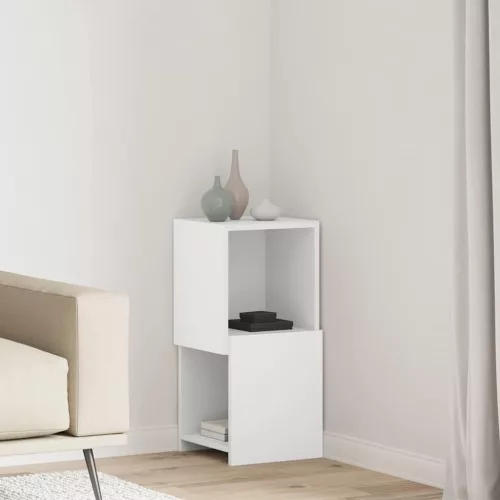 vidaXL Sarokszekrény Fehér 30,5x30x65cm Faanyag