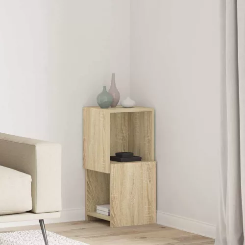 vidaXL Sarokszekrény Fehér 30,5x30x65cm Faanyag