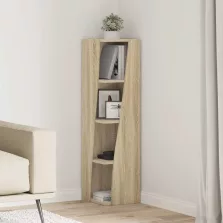 vidaXL Sarokszekrény Fehér 27,5x27x102cm Faanyag