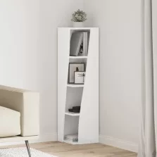 vidaXL Sarokszekrény Fehér 27,5x27x102cm Faanyag