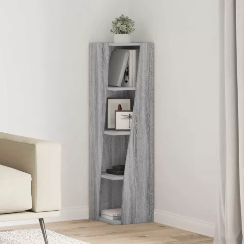 vidaXL Sarokszekrény Fehér 27,5x27x102cm Faanyag