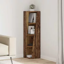 vidaXL Sarokszekrény Fehér 27,5x27x102cm Faanyag