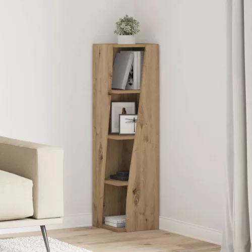 vidaXL Sarokszekrény Fehér 27,5x27x102cm Faanyag