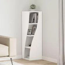 vidaXL Sarokszekrény Fehér 32x32x102cm Faanyag