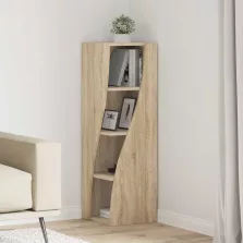vidaXL Sarokszekrény Fehér 32x32x102cm Faanyag