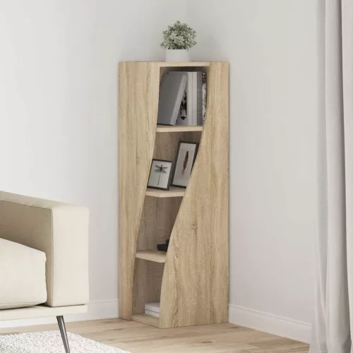 vidaXL Sarokszekrény Fehér 32x32x102cm Faanyag