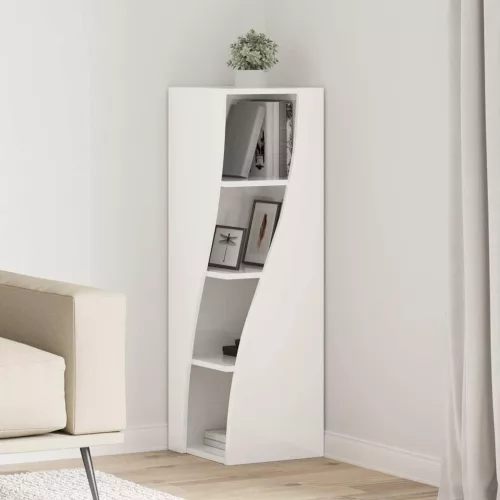vidaXL Sarokszekrény Fehér 32x32x102cm Faanyag