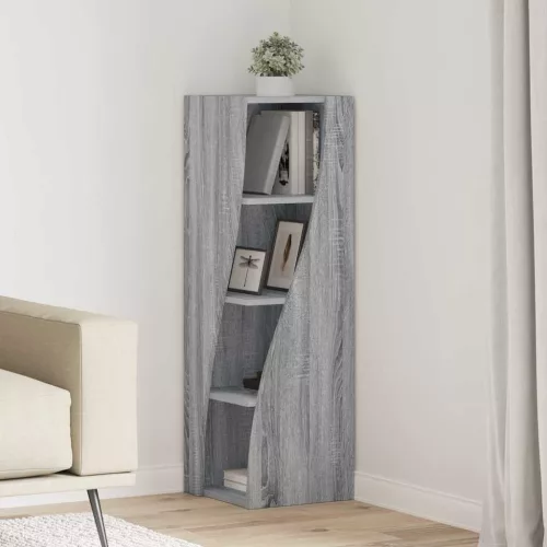 vidaXL Sarokszekrény Fehér 32x32x102cm Faanyag