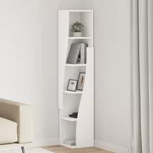 vidaXL Sarokszekrény Fehér 27,5x27x140cm Faanyag