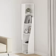 vidaXL Sarokszekrény Fehér 27,5x27x140cm Faanyag