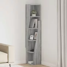vidaXL Sarokszekrény Fehér 27,5x27x140cm Faanyag