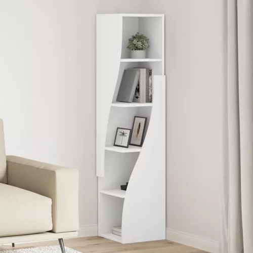 vidaXL Sarokszekrény Fehér 32x32x140cm Faanyag