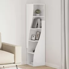 vidaXL Sarokszekrény Fehér 32x32x140cm Faanyag