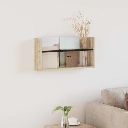 vidaXL Magazin állvány polcokkal Sonoma tölgy 60 x 12 x 30 cm Faanyag