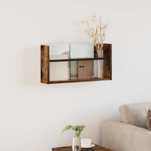 vidaXL Magazin állvány polcokkal Füstölt tölgy 60 x 12 x 30 cm Faanyag