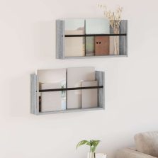   vidaXL Magazin állvány 2 pcs Szürke Sonoma 60 x 12 x 30 cm Faanyag