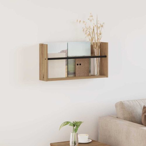 vidaXL Magazin állvány polcokkal Artisan tölgy 60 x 12 x 30 cm Faanyag