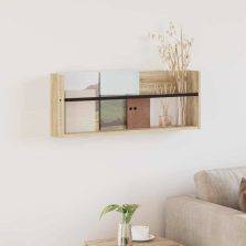  vidaXL Magazin állvány polcokkal Sonoma tölgy 80 x 12 x 30 cm Faanyag