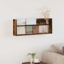   vidaXL Magazin állvány polcokkal Füstölt tölgy 80 x 12 x 30 cm Faanyag