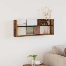   vidaXL Magazin állvány polcokkal Öreg fa 80 x 12 x 30 cm Faanyag