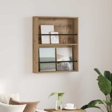   vidaXL Magazin állvány polcokkal Artisan tölgy 60 x 12 x 70 cm Faanyag
