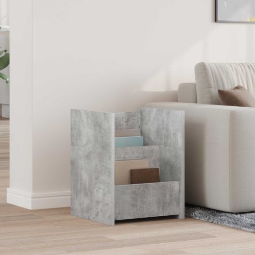 vidaXL Magazin állvány polcokkal Beton Szürke 35 x 35 x 45 cm Faanyag